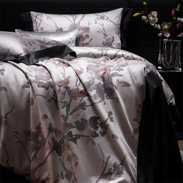 Luxury American Vintage Nature Print Silky Soft Duvet Cover Set, 1400TC Egyptian Cotton Bedding Set